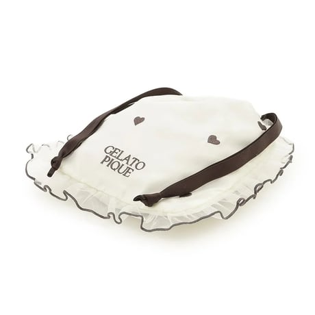 【 gelato pique 】PWGB264631 ﾊｰﾄﾌﾘﾙﾁｭｰﾙ巾着 PNK