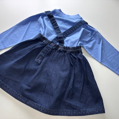【Wynken】PONY DENIM PINAFORE - RINSE DENIM
