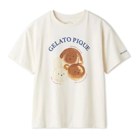 【 gelato pique 】PWCT264333 ｱﾆﾏﾙﾌﾞﾚｯﾄﾞﾜﾝﾎﾟｲﾝﾄTｼｬﾂ CRM (size F)