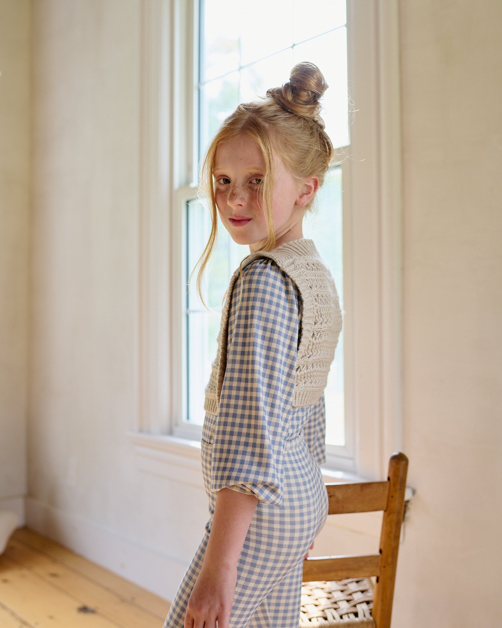 入荷後発送ご予約商品【 SOOR PLOOM 】BALLOON TEE, GINGHAM PR