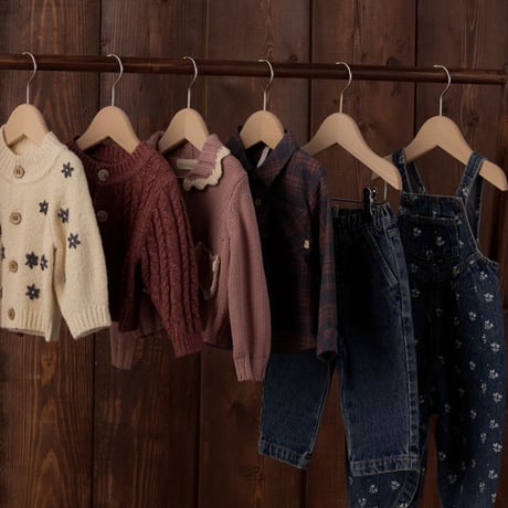 【 Rylee + Cru 】VINTAGE OVERALL HEART DITSY（18-24M, 2-3Y）