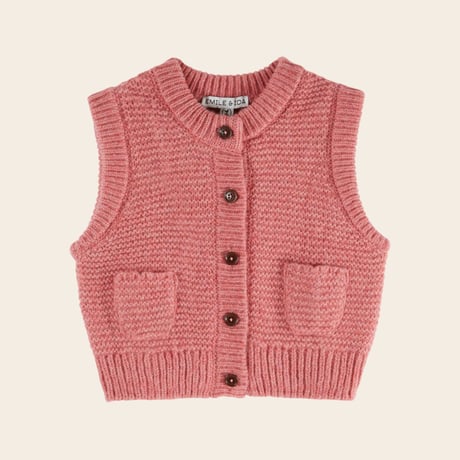 【Emile et Ida】 Sleeveless vest Ultra soft pink