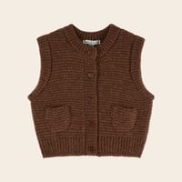 【Emile et Ida】 Sleeveless vest Ultra soft brown