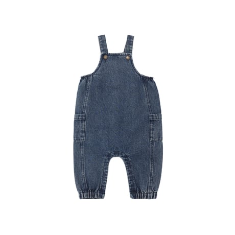 【 Rylee + Cru 】CARGO BABY OVERALL INDIGO（18-24M, 2-3Y）