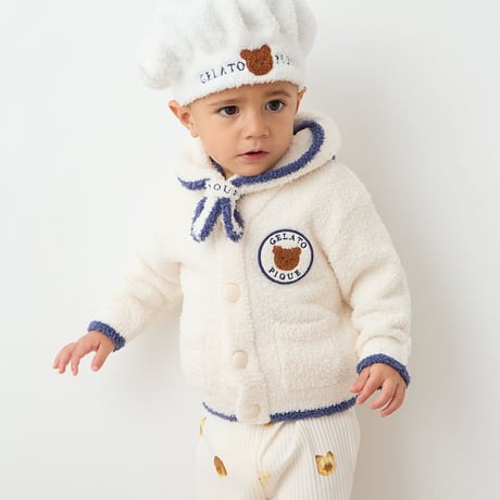 【 gelato pique 】PBCP264480 BABYｱﾆﾏﾙﾌﾞﾚｯﾄﾞ柄ﾛﾝｸﾞﾊﾟﾝﾂ CRM (size 80)