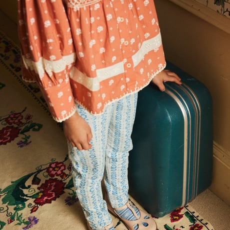 【 Apolina 】 SANDY SLIM JERSEY PANT - NORDIC FLORAL JACQUARD