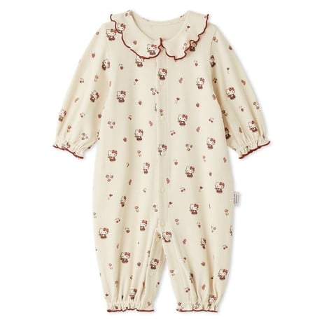 【 Jamie kay × HELLO KITTY 】JBCO264911 OC新生児総柄プリント2wayオール IVR（size 50）