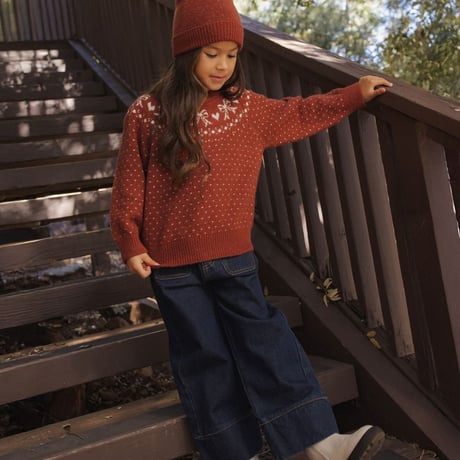 【 Rylee + Cru 】FAIR ISLE SWEATER RUBY