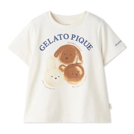 【 gelato pique 】PKCT264475 KIDSｱﾆﾏﾙﾌﾞﾚｯﾄﾞﾜﾝﾎﾟｲﾝﾄT CRM (size 90-110)