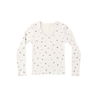 【 Rylee + Cru 】RIBBED LONG SLEEVE NATURAL DITSY