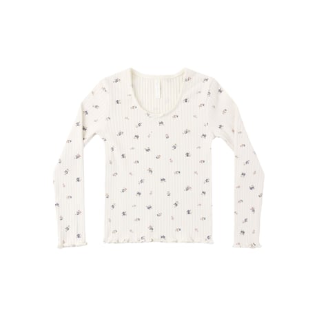 【 Rylee + Cru 】RIBBED LONG SLEEVE NATURAL DITSY