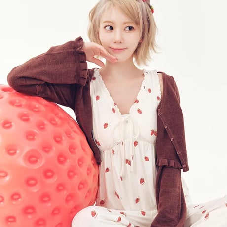 【 gelato pique 】 PWGA264598 ｽﾄﾛﾍﾞﾘｰﾐﾆﾍｱｸﾘｯﾌﾟｾｯﾄ RED