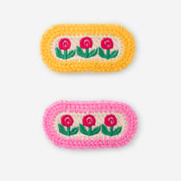 【BOBO CHOSES】 Stamp Bloom knit hairclips