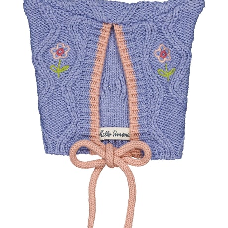 【hello Simone】Michy baby hat cable knit Light blue