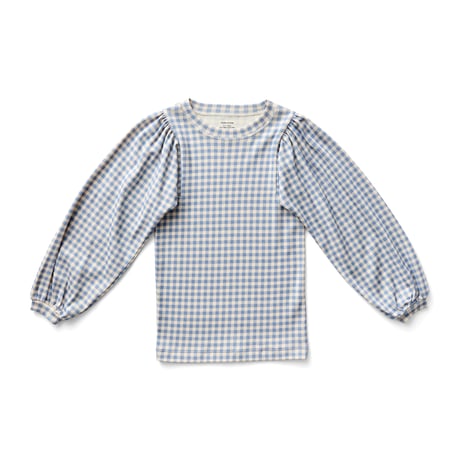 入荷後発送ご予約商品【 SOOR PLOOM 】BALLOON TEE, GINGHAM PRINT, POWDER