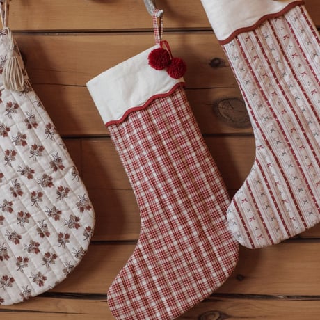 【 Rylee + Cru 】NOEL STOCKING RUBY PLAID