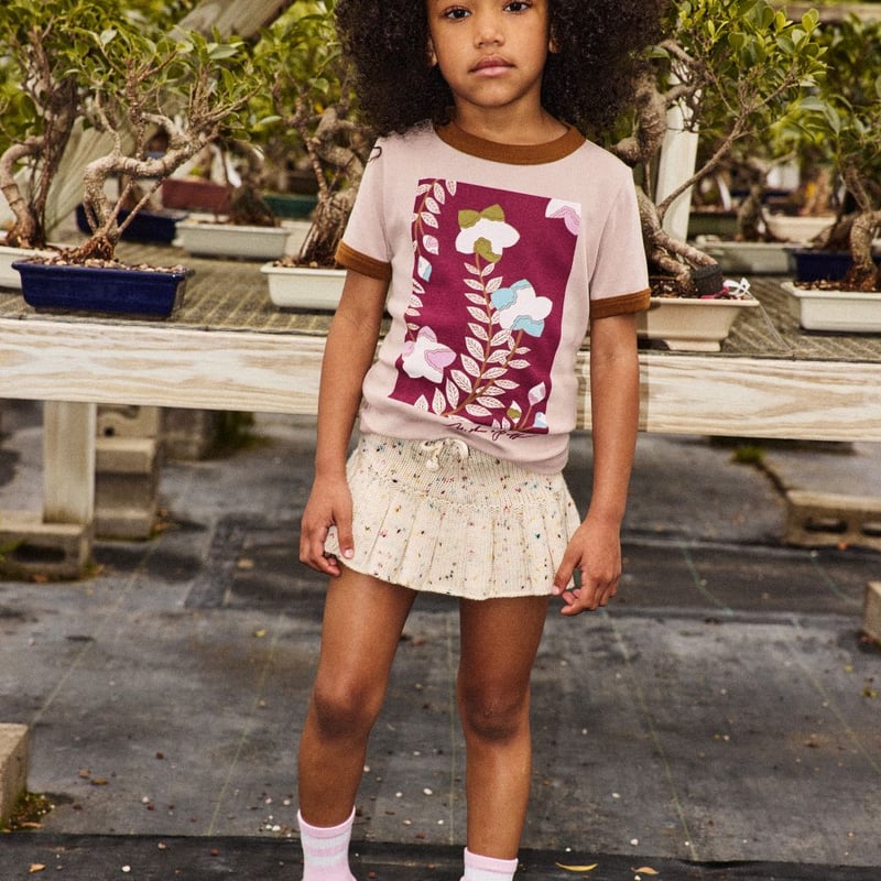 Misha&Puff】 KIKYO FLOWER RINGER TEE (TURTLEDOV