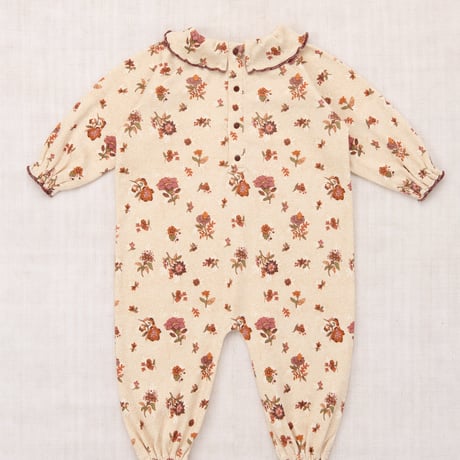 【Misha&Puff】 BABY PIERROT ONESIE (STRING/ANTIQUE ROSE HOLYYOKE FLORAL)
