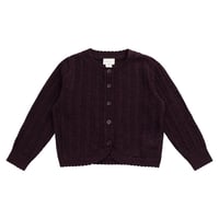 【 Jamie kay 】JKNT264073 ニットカーディガン Antique Bronze/Blackcurrant PPL（size 90~120）