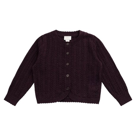 【 Jamie kay 】JKNT264073 ニットカーディガン Antique Bronze/Blackcurrant PPL（size 90~120）
