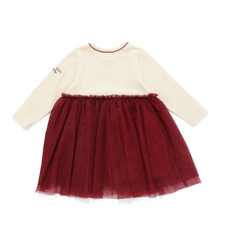 【 Jamie kay ×HELLO KITTY】 JKCO264912 キティ刺繍チュールワンピース RED（size 80~120）