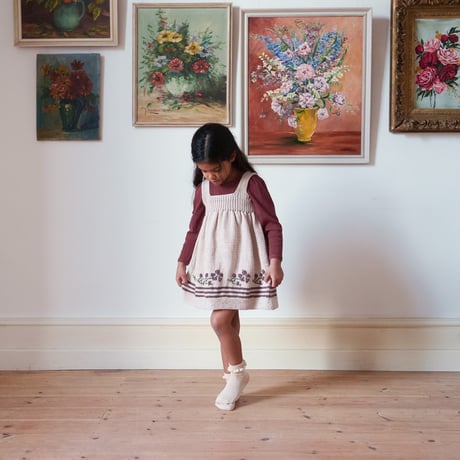 【 little cotton clothes 】Organic Pointelle T-shirt Redcurrant