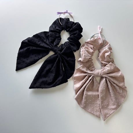 【mc】　Dobby ribbon scrunchie mini