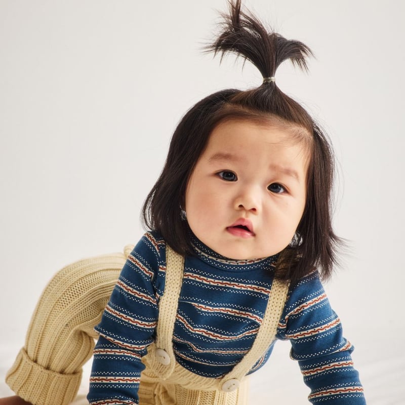 Misha&Puff】 BABY RIB LONGIES (SHORTBREAD) | MI