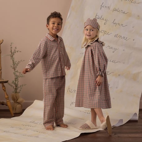【 Rylee + Cru 】SLEEP MASK HOLIDAY GINGHAM