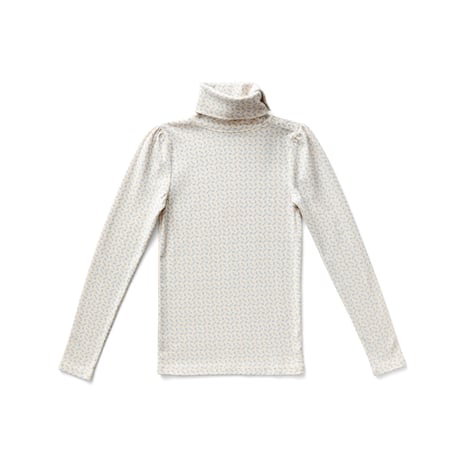 入荷後発送ご予約商品【 SOOR PLOOM 】POUF TURTLENECK, CROSS STITCH PRINT, TALC