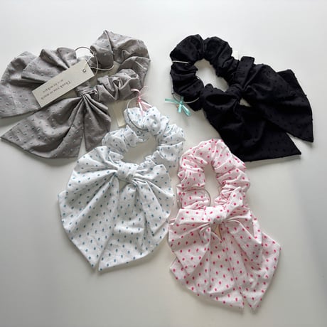 【mc】　Dobby ribbon scrunchie mini