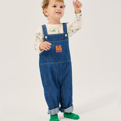 【BOBO CHOSES】Booo Bo Choses Tag denim overall
