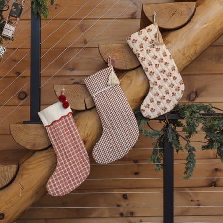 【 Rylee + Cru 】NOEL STOCKING RUBY PLAID