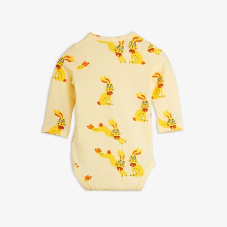 【 MINI RODINI 】Rabbits aop ls body - Yellow