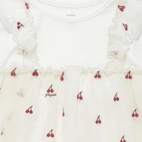【 gelato pique 】PKCT264440 KIDSﾁｪﾘｰ柄ﾁｭｰﾙﾌﾟﾙｵｰﾊﾞｰ IVR（size 90, 100）