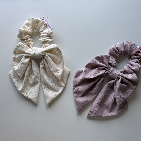 【mc】　Embroidery ribbon scrunchie mini