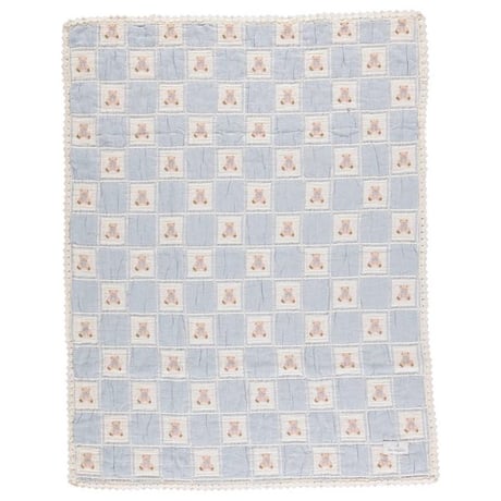 【Bebe Organic】Teddy Blanket - Blue Teddy Patchwork