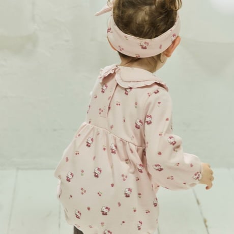 【 Jamie kay × HELLO KITTY 】JBCO264910 OC総柄プリントロンパース PNK（size 70, 80）