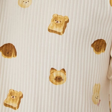 【 gelato pique 】PKCT264476 KIDSｱﾆﾏﾙﾌﾞﾚｯﾄﾞ柄ﾛﾝｸﾞTｼｬﾂ CRM (size 90-110)