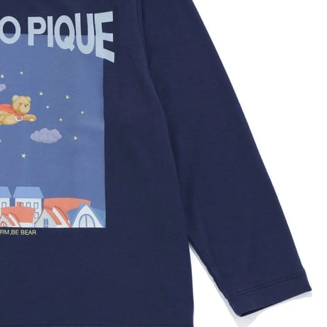 【 gelato pique 】PKCT264473 KIDSﾋｰﾛｰﾍﾞｱﾜﾝﾎﾟﾛﾝｸﾞTｼｬﾂNVY(size 100~110)