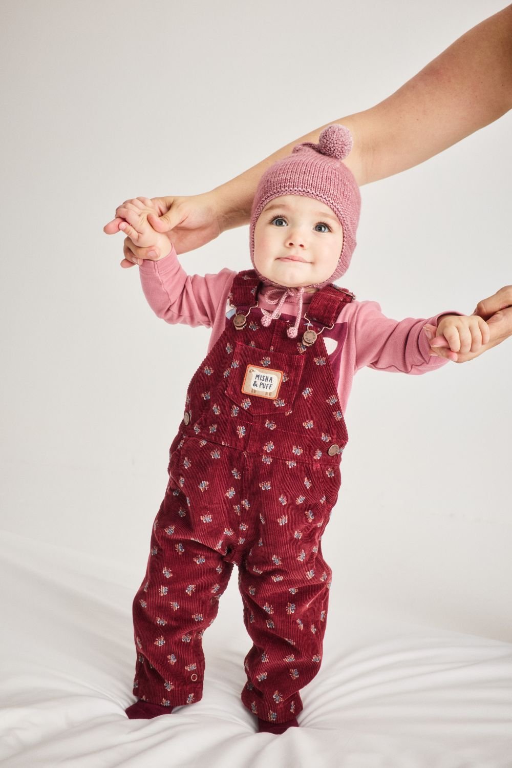 Misha&Puff】BABY POINTY PEAK HAT (ANTIQUE ROSE)