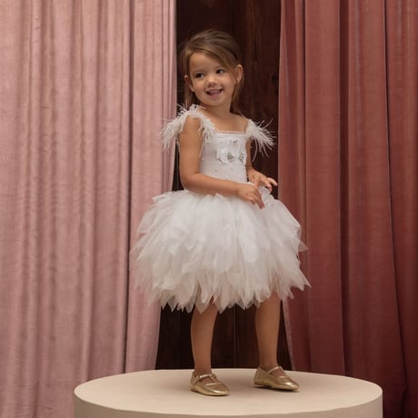 【 NORALEE 】MAGIQUE DRESS WHITE（4Y,6Y,8Y,10Y）