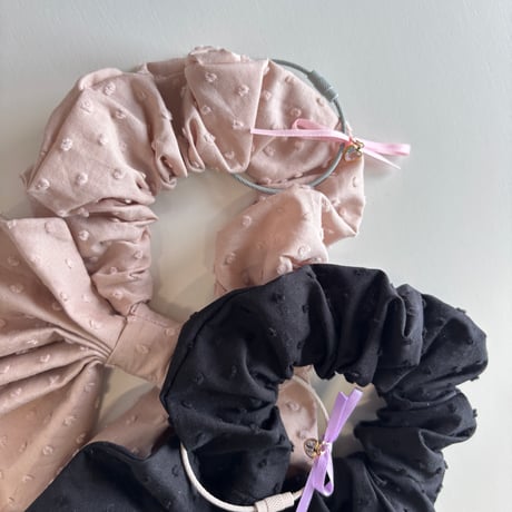 【mc】　Dobby ribbon scrunchie mini