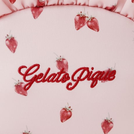 【 gelato pique 】 PWGB264596 ｽﾄﾛﾍﾞﾘｰ総柄ﾎﾟｰﾁ PNK