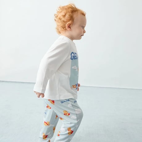 【 gelato pique 】PBCT264471 BABYﾋｰﾛｰﾍﾞｱﾜﾝﾎﾟﾛﾝｸﾞTｼｬﾂOWHT(size 80)