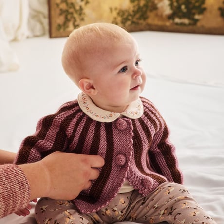 【Misha&Puff】BABY MILLEFLEURS PETIT COLLAR ONESIE (STRING)