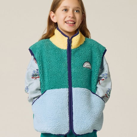 【The Campamento】 Green Teddy Vest - Green