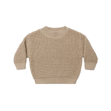 【Quincy Mae】CHUNKY KNIT SWEATER HEATHERED LAT
TE