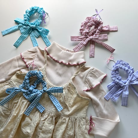 【mc】 Twin  scrunchie Gingham