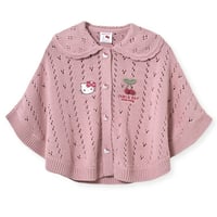【 Jamie kay ×HELLO KITTY】 JBNT264907 ﾓﾁｰﾌ付きﾆｯﾄﾎﾟﾝﾁｮ PNK（size 70~90）